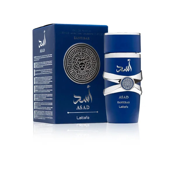 عطر Asad Zanzibar Lattafa، عطر مردانهای با رایحه گرم و ماندگار است که برای شبها و مناسبتهای خاص مناسب است. طراحی شیک بطری آن جذابیت این عطر را تکمیل میکند.