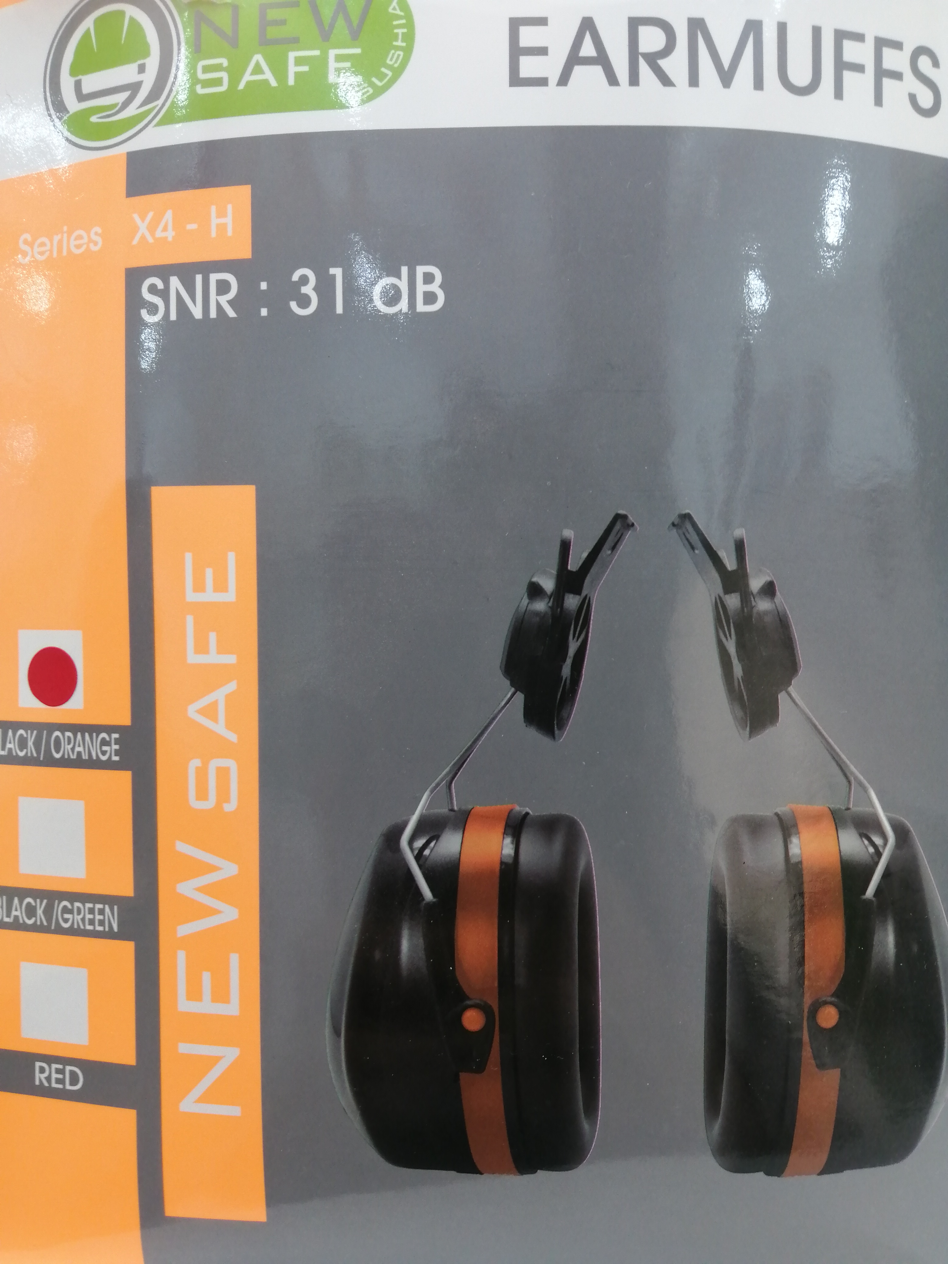 گوشی ایمنی (ایرماف)رو کلاهی نیوسیف مدل New Safe X4_H