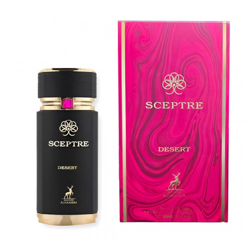 ادوپرفیوم مردانه و زنانه الحمبرا مدل sceptre desert با رایحه گرم حجم 100 میلیلیتر